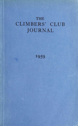 Climbers' Club 1959 Journal cover